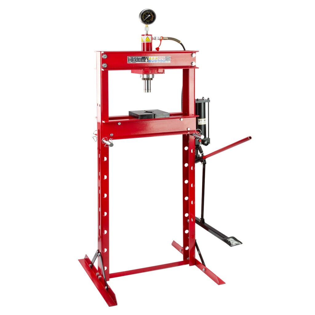 Werkstattpresse, Hand-/Fußbedienung, Pressdruck 20 t, HxBxT 1.600 x 800 x 700 mm Produktabbildung: Werkstattpresse, Hand-/Fußbedienung, Pressdruck 20 t, HxBxT 1.600 x 800 x 700 mm