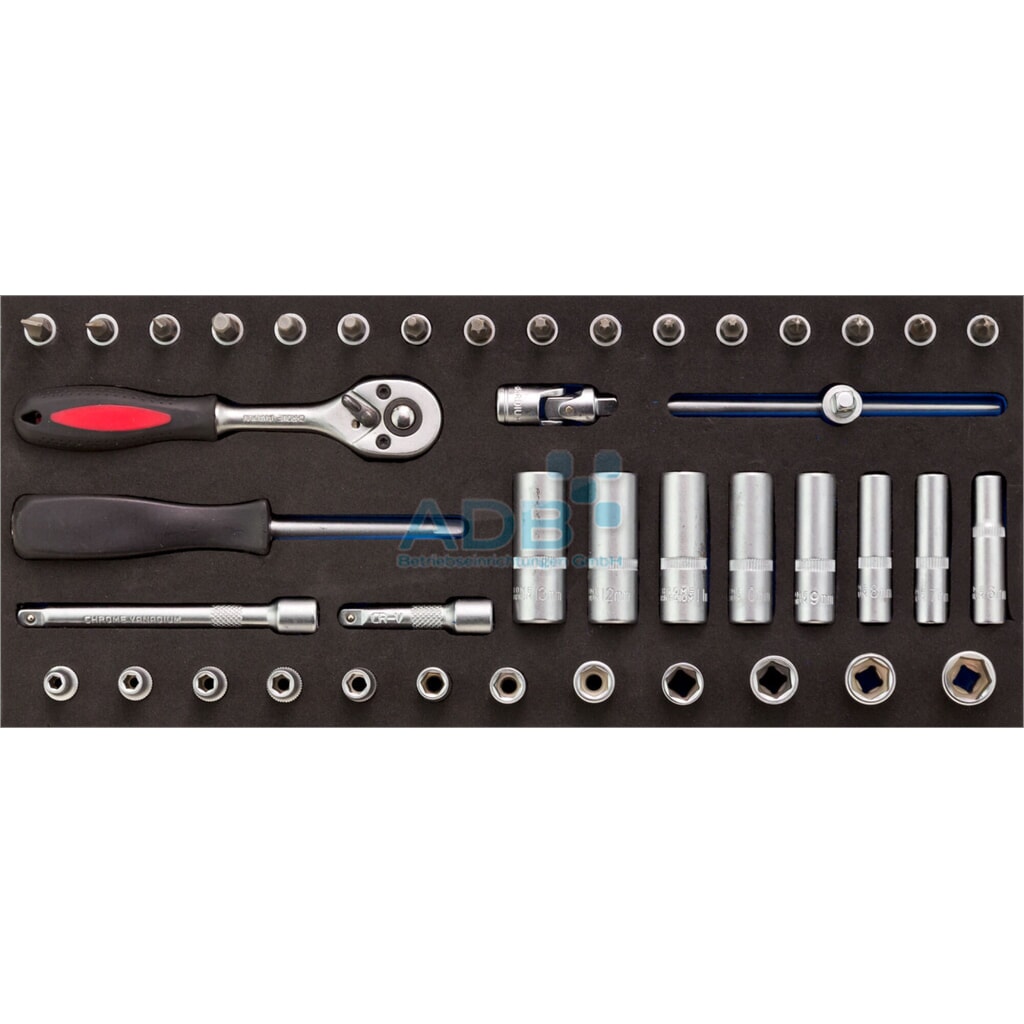 Steckschlüssel-Garnitur 1/4", 42-tlg. Produktabbildung Nr. 2: Steckschlüssel-Garnitur 1/4", 42-tlg.
