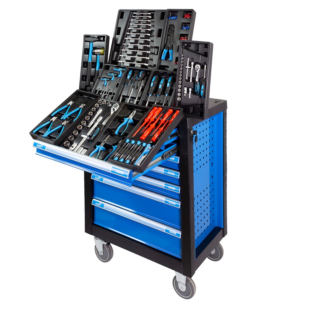 Werkstattwagen RAPTOR, inkl. 250-teiligem Werkzeugsortiment Produktabbildung: Werkstattwagen RAPTOR, inkl. 250-teiligem Werkzeugsortiment