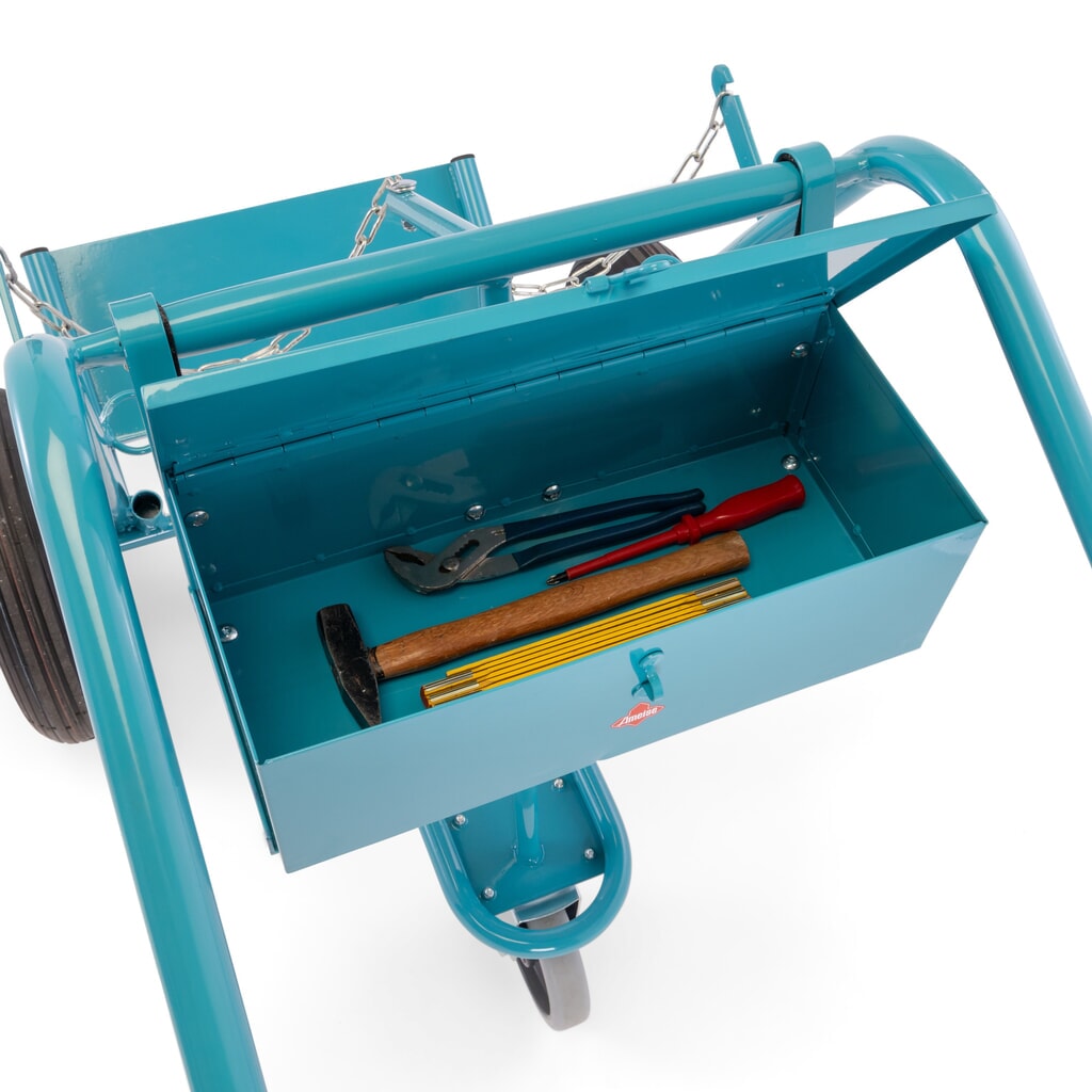 Produktabbildung Nr. 8: Werkzeugkasten für Ameise® 2er-Stahlflaschenkarre, leer, verschließbarer Deckel, HxBxT 155 x 460 x 210 mm