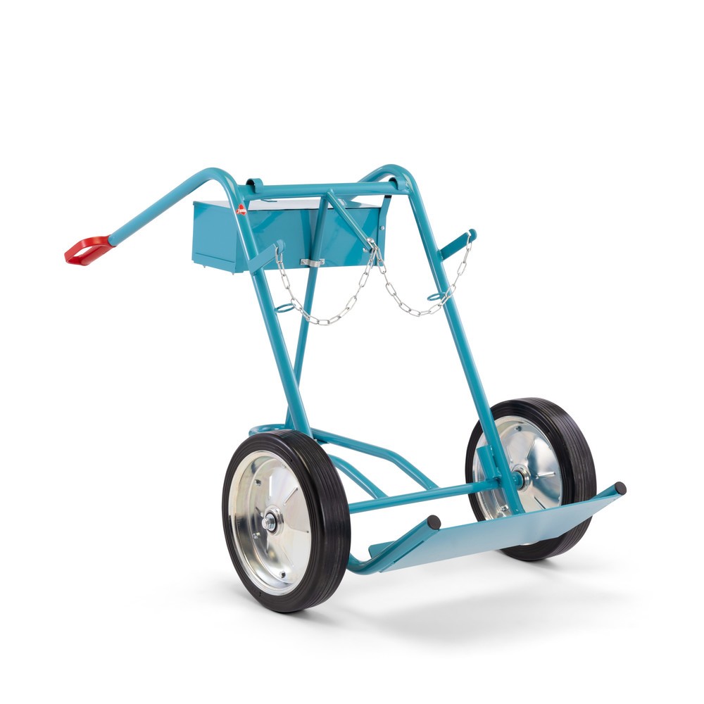 Produktabbildung Nr. 9: Werkzeugkasten für Ameise® 2er-Stahlflaschenkarre, leer, verschließbarer Deckel, HxBxT 155 x 460 x 210 mm