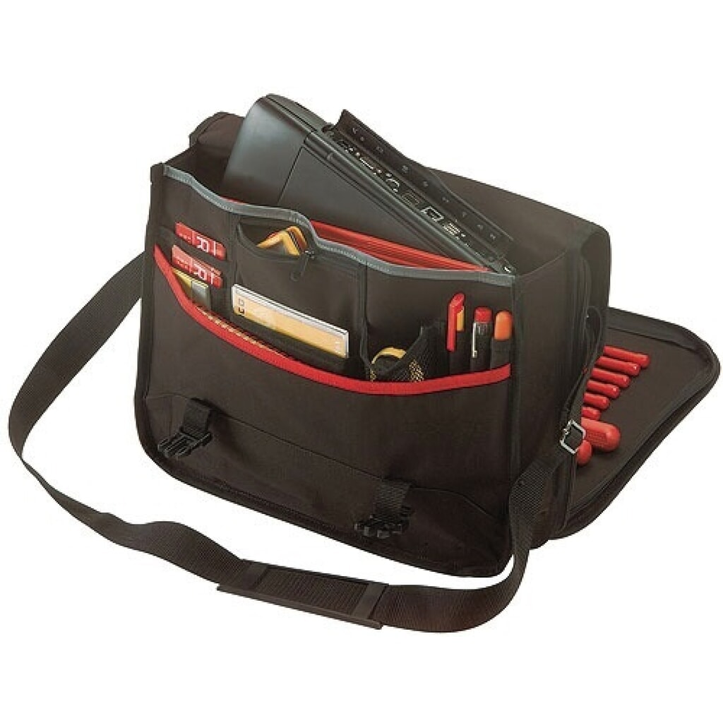 Produktabbildung: Werkzeugtasche B.400xT.100xH.325mm 10 Innen/Außentaschenm. verstellb. Tragegurt