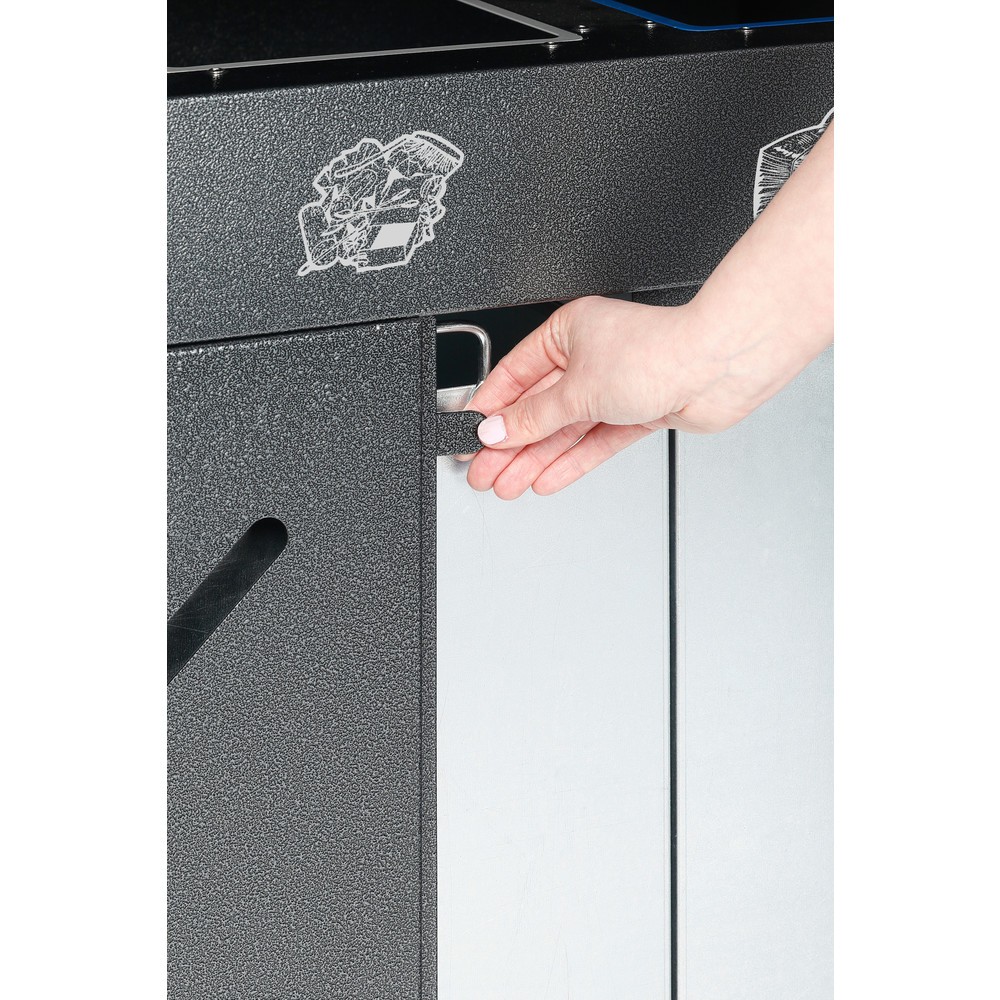 Produktabbildung Nr. 4: VAR® Wertstoffsammelstation WS 89, Einwurföffnungen, 3x 100 Liter, antik-silber