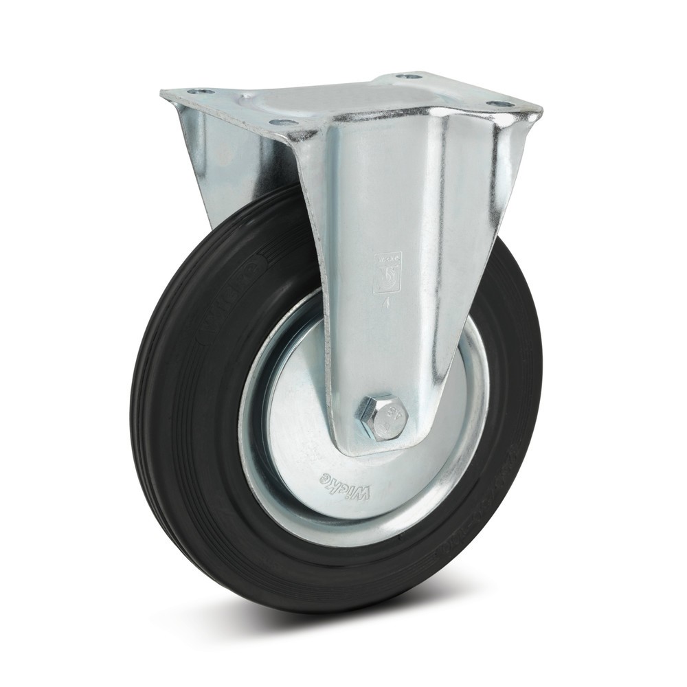 Produktabbildung: Wicke Bockrolle Vollgummi, Ø x Breite 100 x 30 mm, TK 70 kg