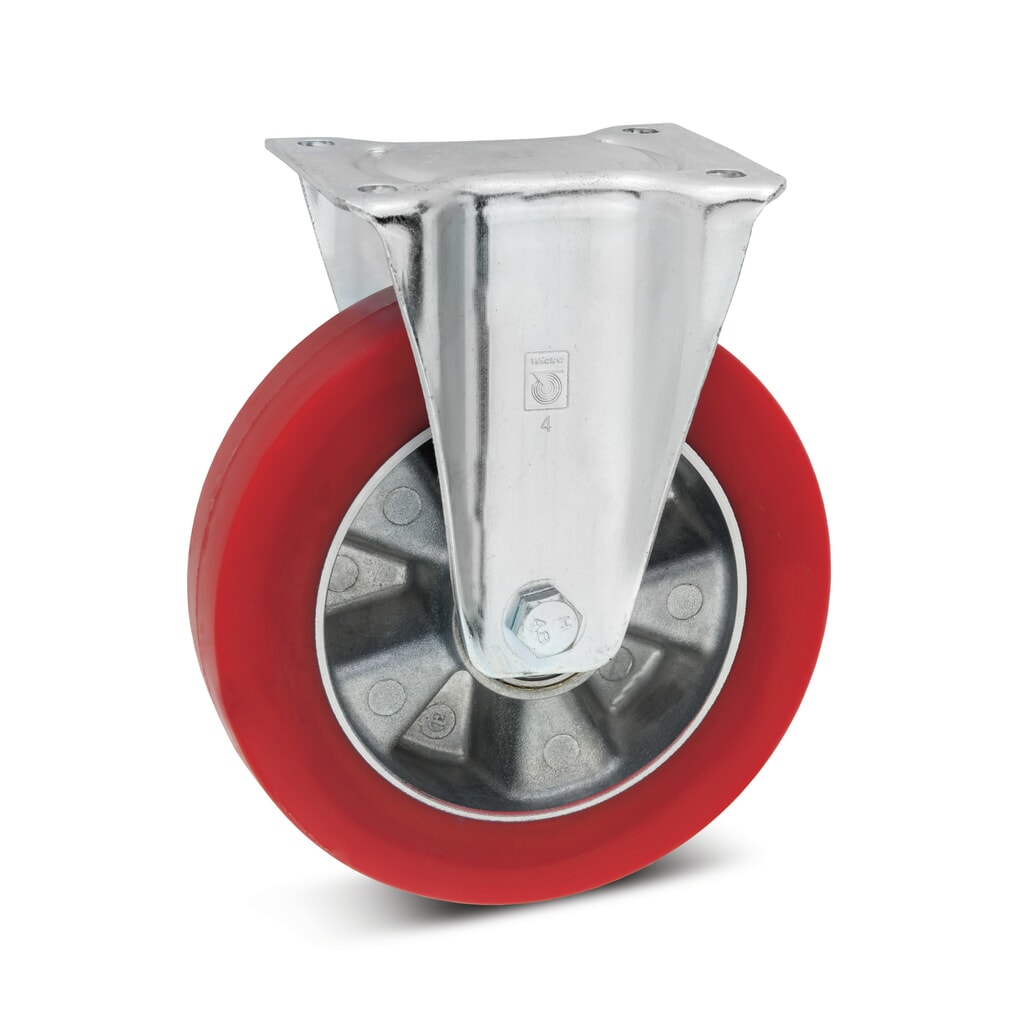 Wicke BockrolleSoft-PU, Ø x Breite 100 x 40 mm, TK 180 kg Produktabbildung: Wicke BockrolleSoft-PU, Ø x Breite 100 x 40 mm, TK 180 kg