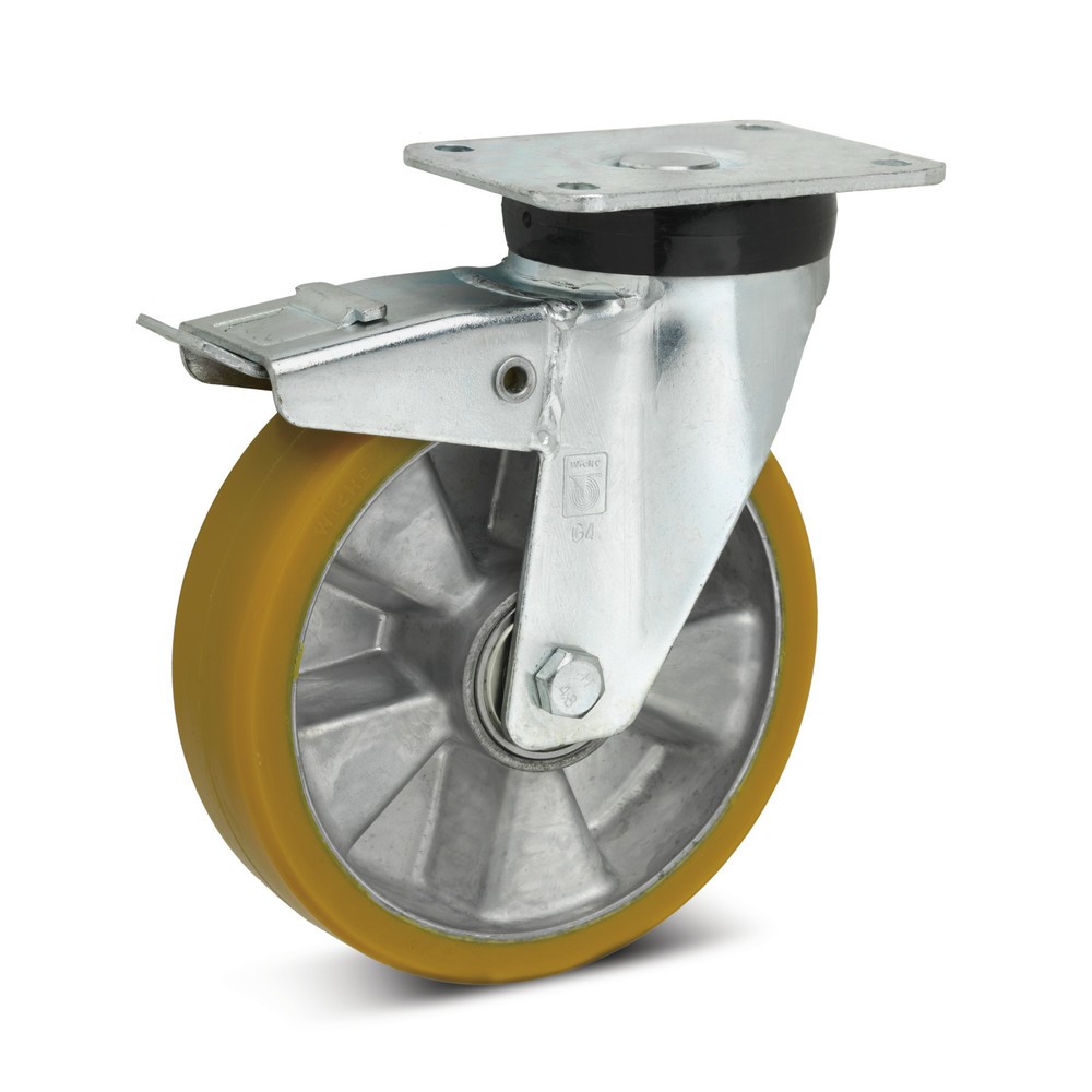Lenkrolle Wicke Topthane® PU, inkl. Feststeller im Nachlauf