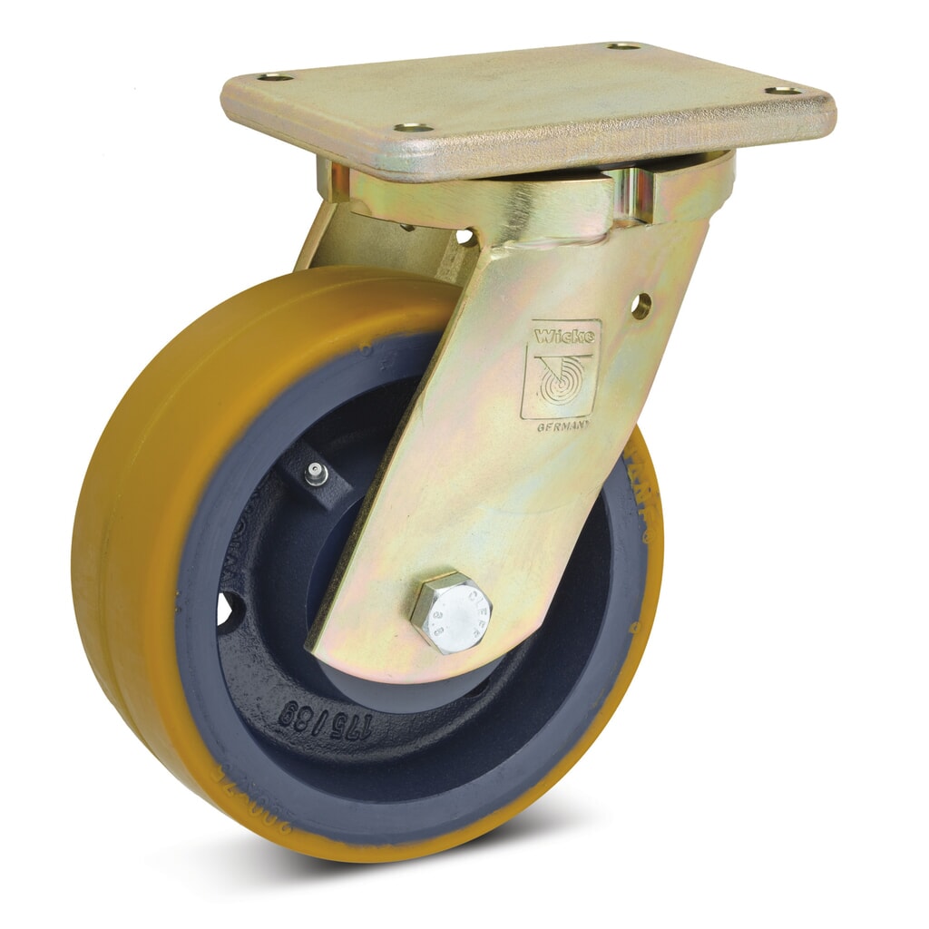 Produktabbildung: Wicke Schwerlast-Lenkrolle PU Premium, Ø x Breite 150 x 60 mm, TK 800 kg