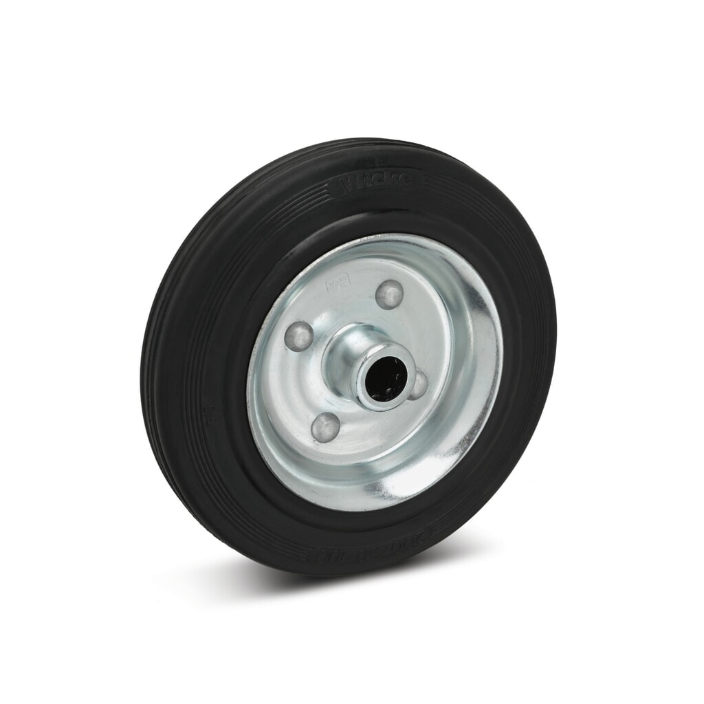 Produktabbildung: Wicke Vollgummi-Rad, Rollenlager, ØxB 80 x 25 mm, TK 50 kg