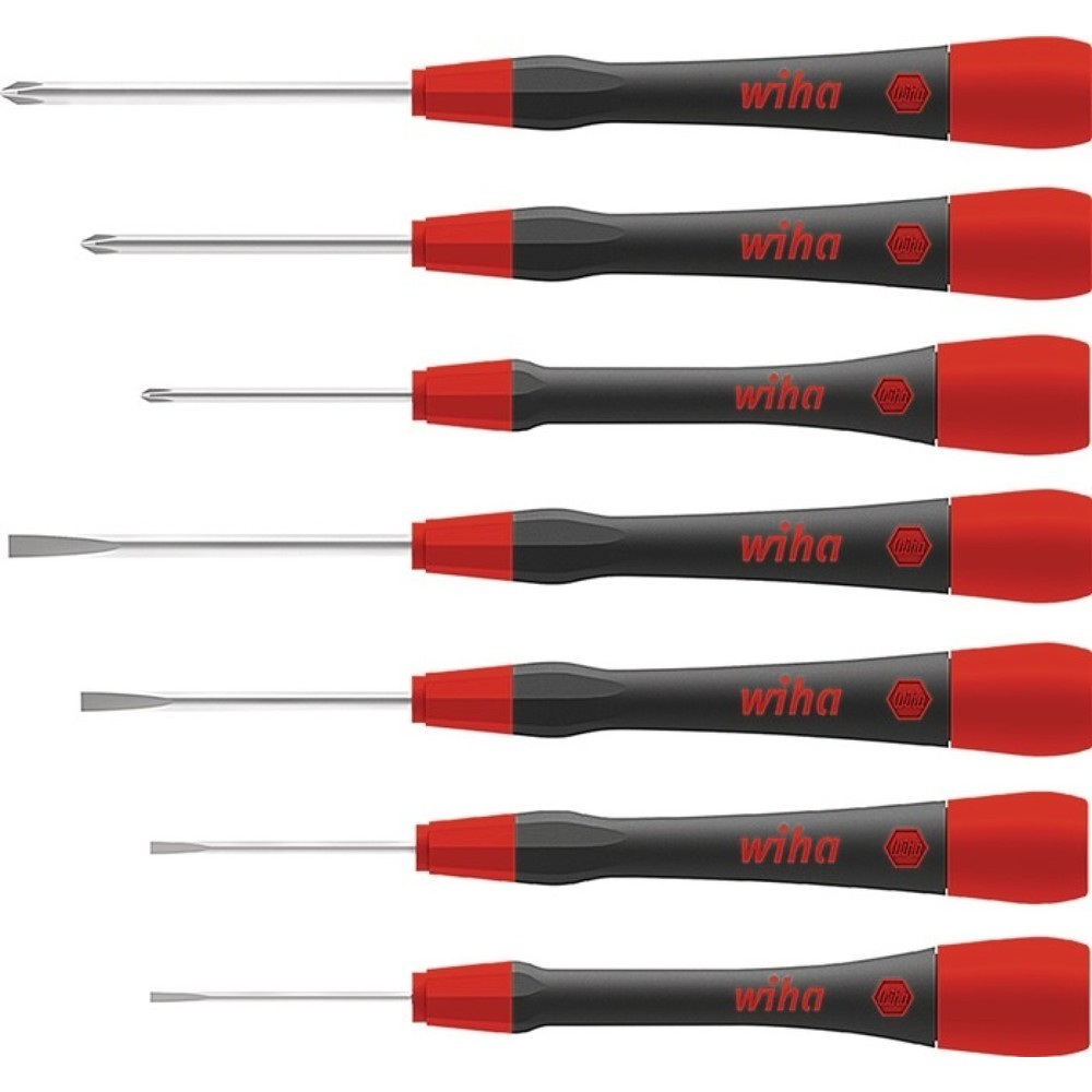 Produktabbildung: WIHA Feinmechanikerschraubendrehersatz 260 PK 701 7-tlg.Schlitz/PH