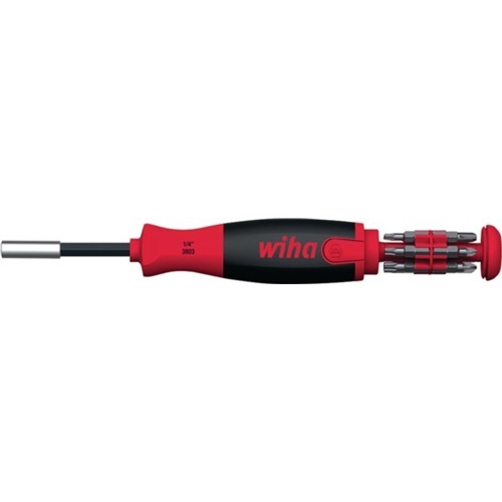 Produktabbildung: Magazin-Bithalter 13 tlg. Schlitz/PH/PZD/TX Bits 25 mm lang Halter mit Magnet