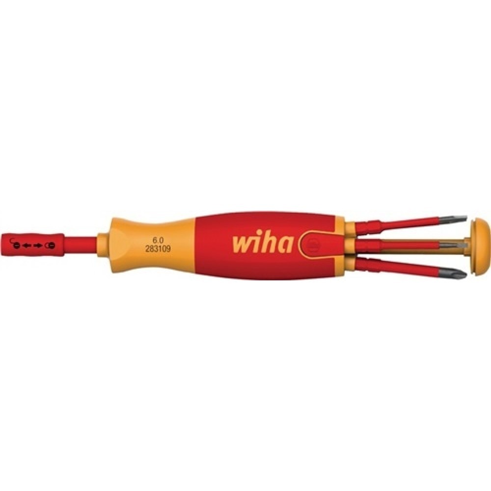 Produktabbildung: Magazinbithalter 38611 6-tlg.Schlitz/PH/PZD+/- VDE isol.WIHA