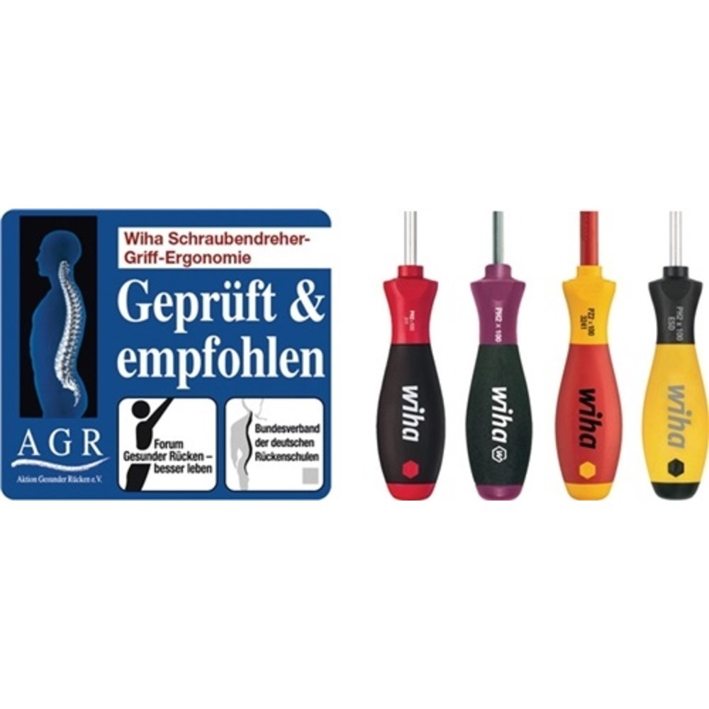 Produktabbildung Nr. 4: Schraubendrehersatz 6tlg. VDE Schlitz 3,5/4/5,5/6,5 PZD 1/2 brün. Rundkl.