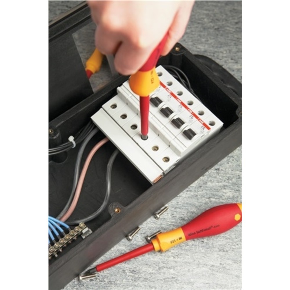 Produktabbildung Nr. 4: Kreuzschlitzschraubendreher VDE SL/PH SW 2x100mm Ges.-L.218mm Plus/Minus-Klemm.