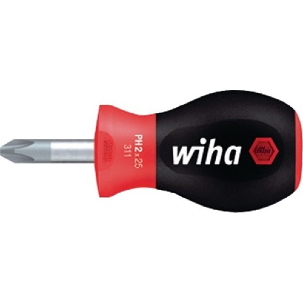 Produktabbildung: Schraubendreher PH SW 03x25mm Ges.-L.81mm kurze Rundklinge m.Mehrkomp.-Griff