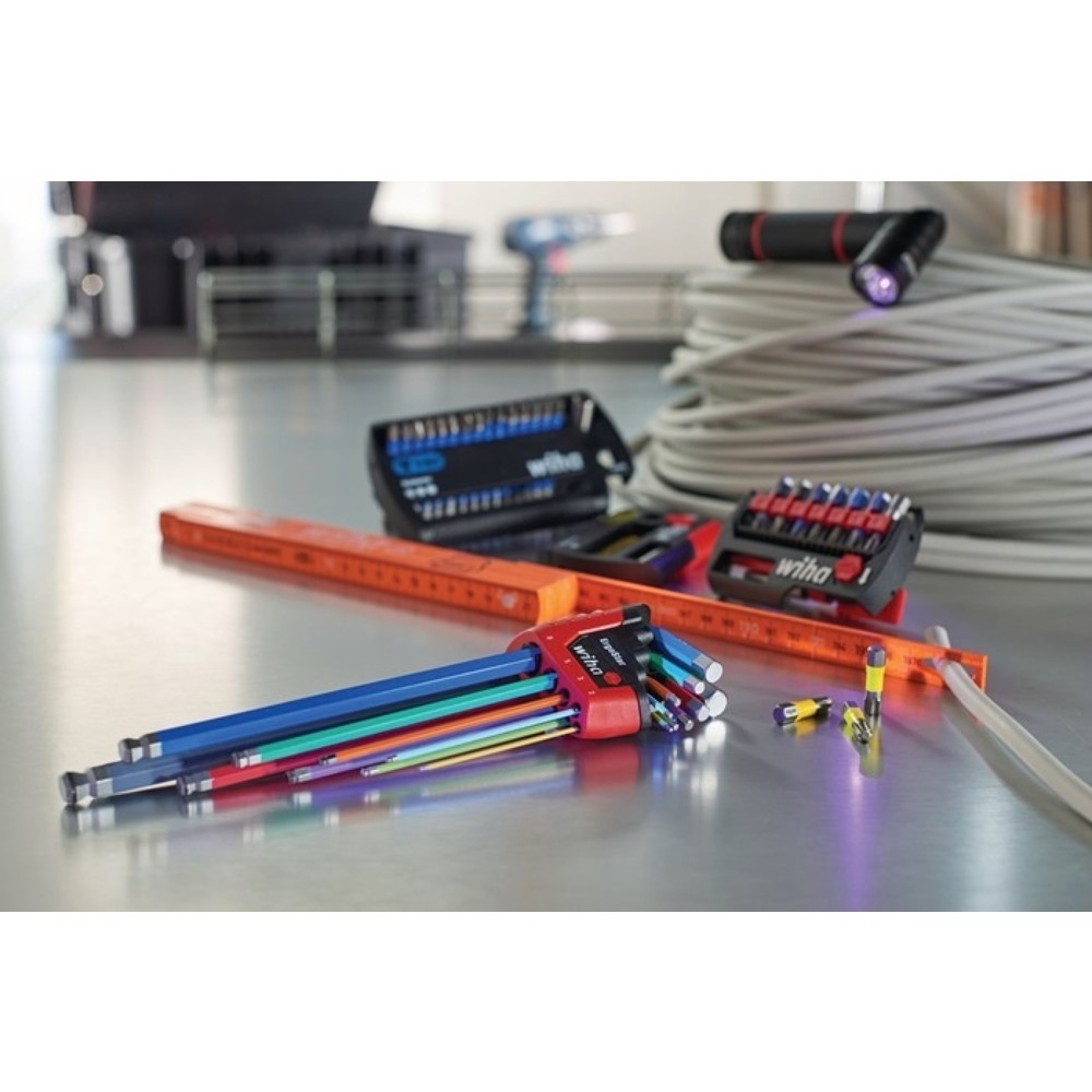Produktabbildung Nr. 3: wiha Sechskantwinkelschraubendrehersatz 369F, 10-teilig ErgoStar Halter, SW 1,5 - 10 mm