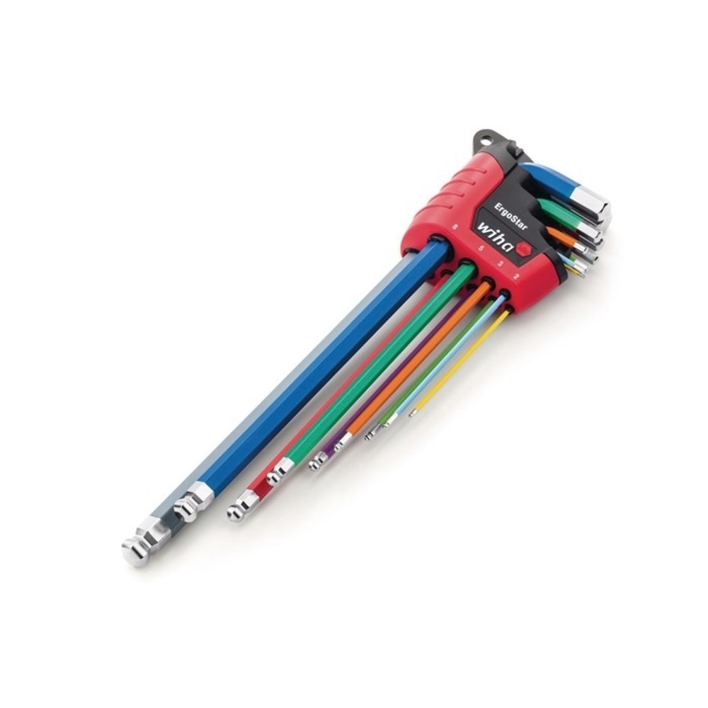 Produktabbildung Nr. 4: wiha Sechskantwinkelschraubendrehersatz 369F, 10-teilig ErgoStar Halter, SW 1,5 - 10 mm