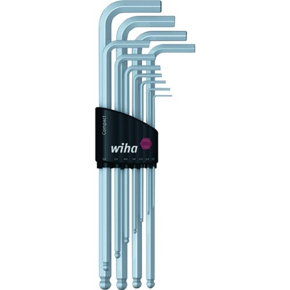 Produktabbildung: Winkelschraubendrehersatz 369H11 ISO2936L 11tlg. 6KT-Kugelk.1,5-10 lang Wiha