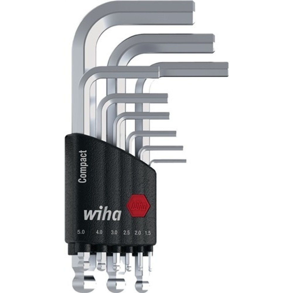 Produktabbildung: Winkelschraubendrehersatz 9 tlg. 6KT-Kugelk. SW1,5-10 i. Compact Halter 369 KH9