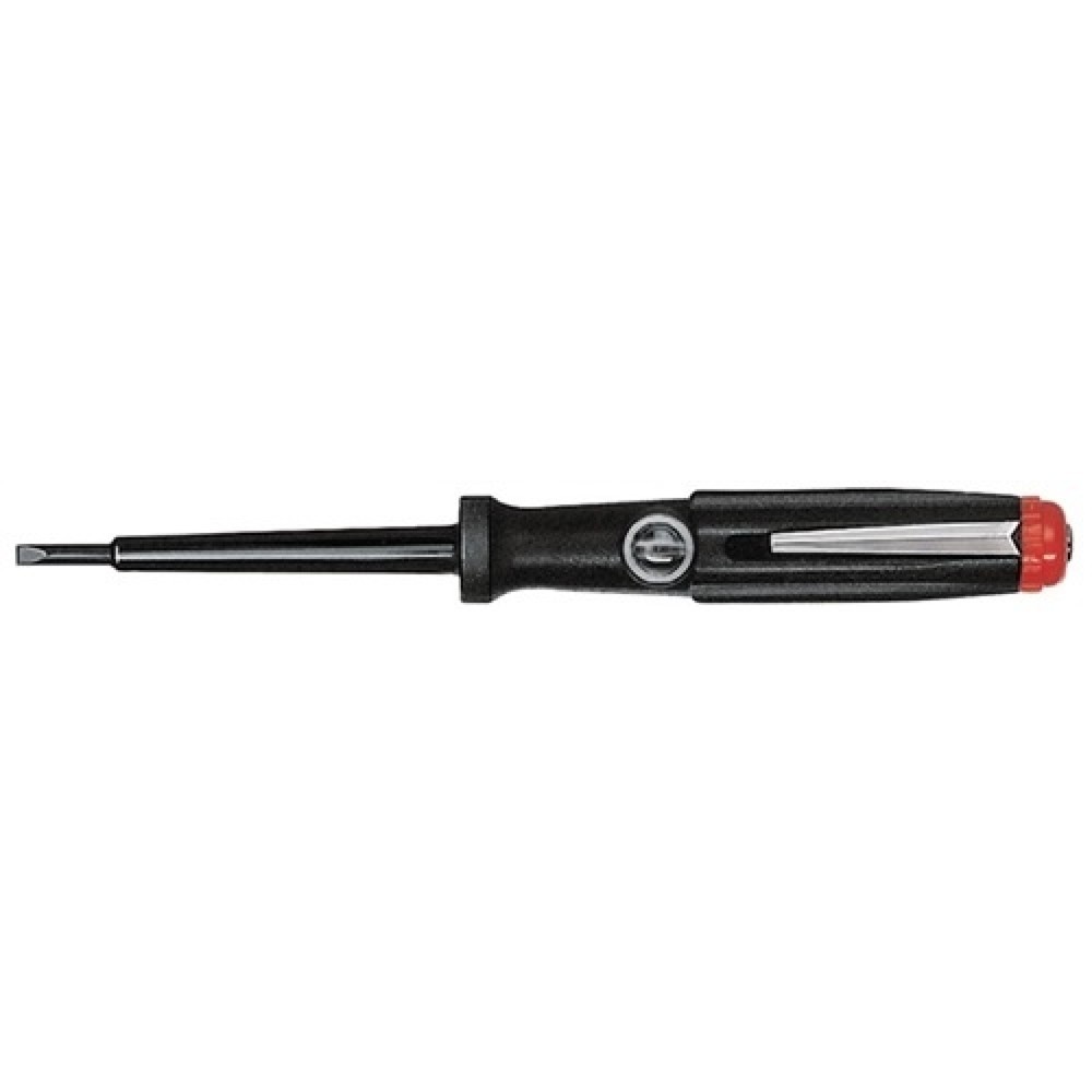 Produktabbildung: Spannungsprüfer VDE Schlitz 3x70mm Ges.-L.165mm Rundklinge/schwarz