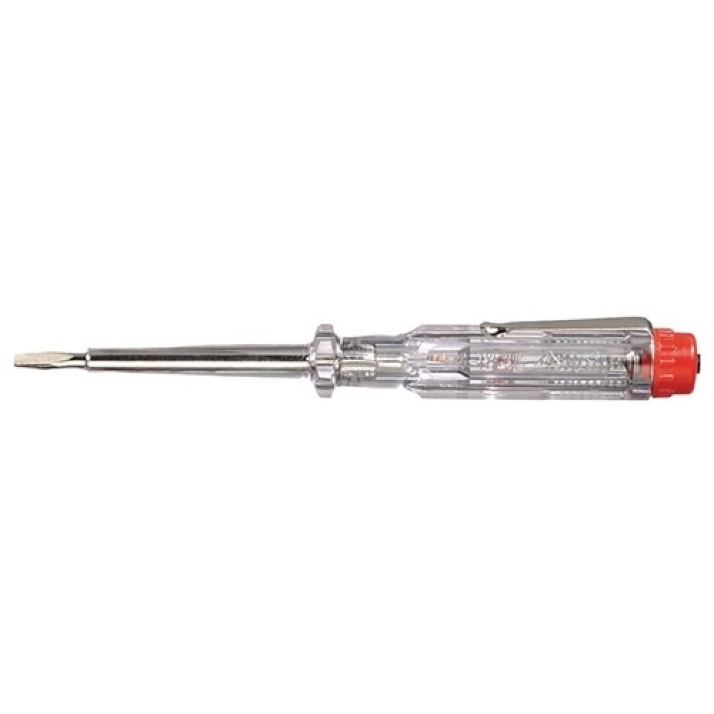 Produktabbildung: Spannungsprüfer VDE Schlitz 3x60mm Ges.-L.140mm Rundklinge/transp.m.Ansteckcklip