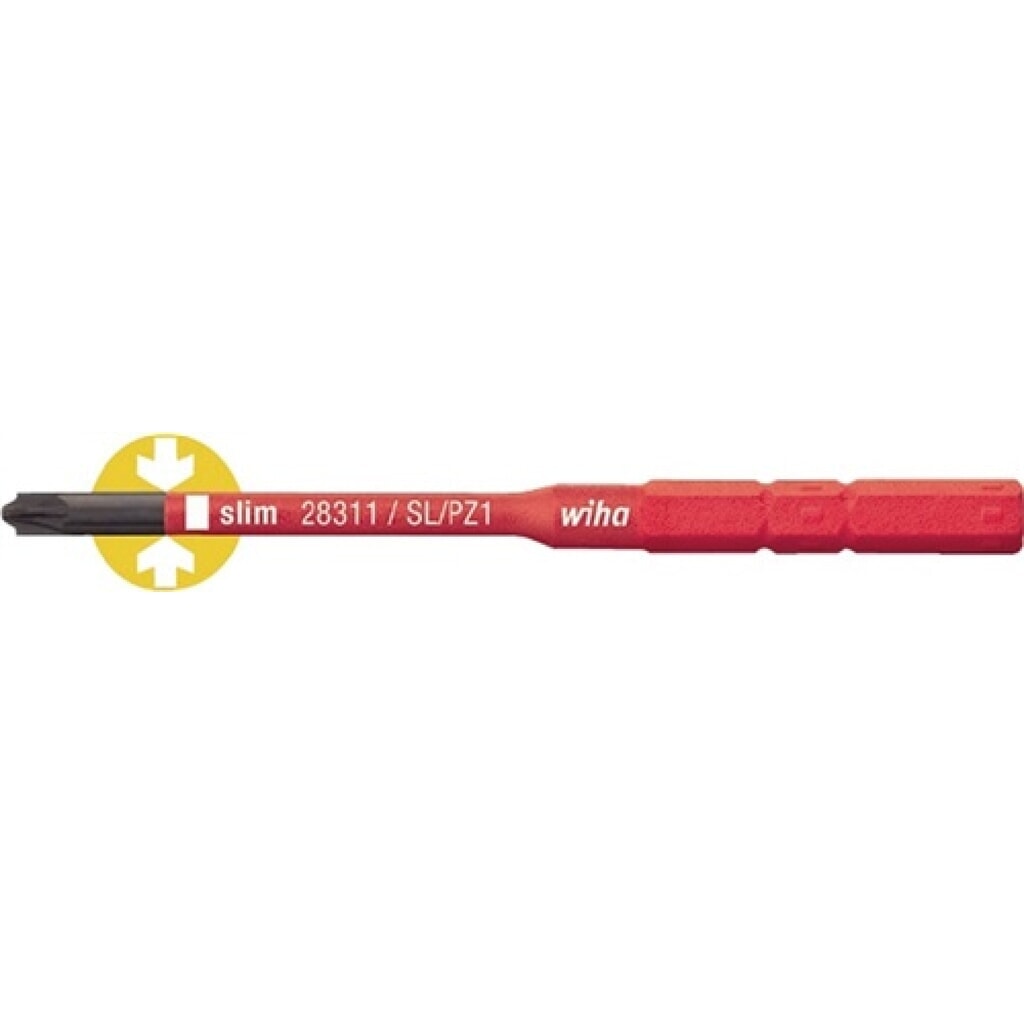 Produktabbildung: Bit VDE Schlitz/PZD 1x75mm PlusMinus slimBit