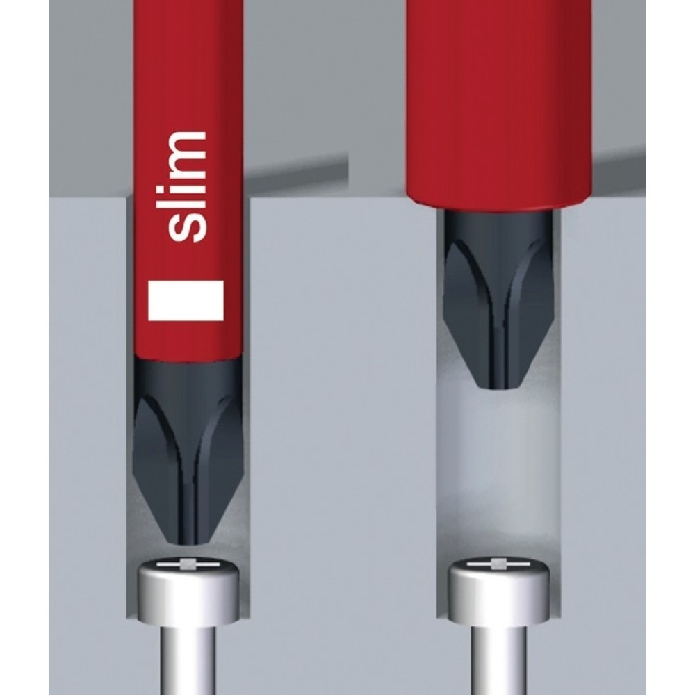 Produktabbildung Nr. 2: wiha Wechselklingensatz slimBit electric, 6-teilig, Schlitz/PH/PZD/(+/- SL/PZD)Torx®