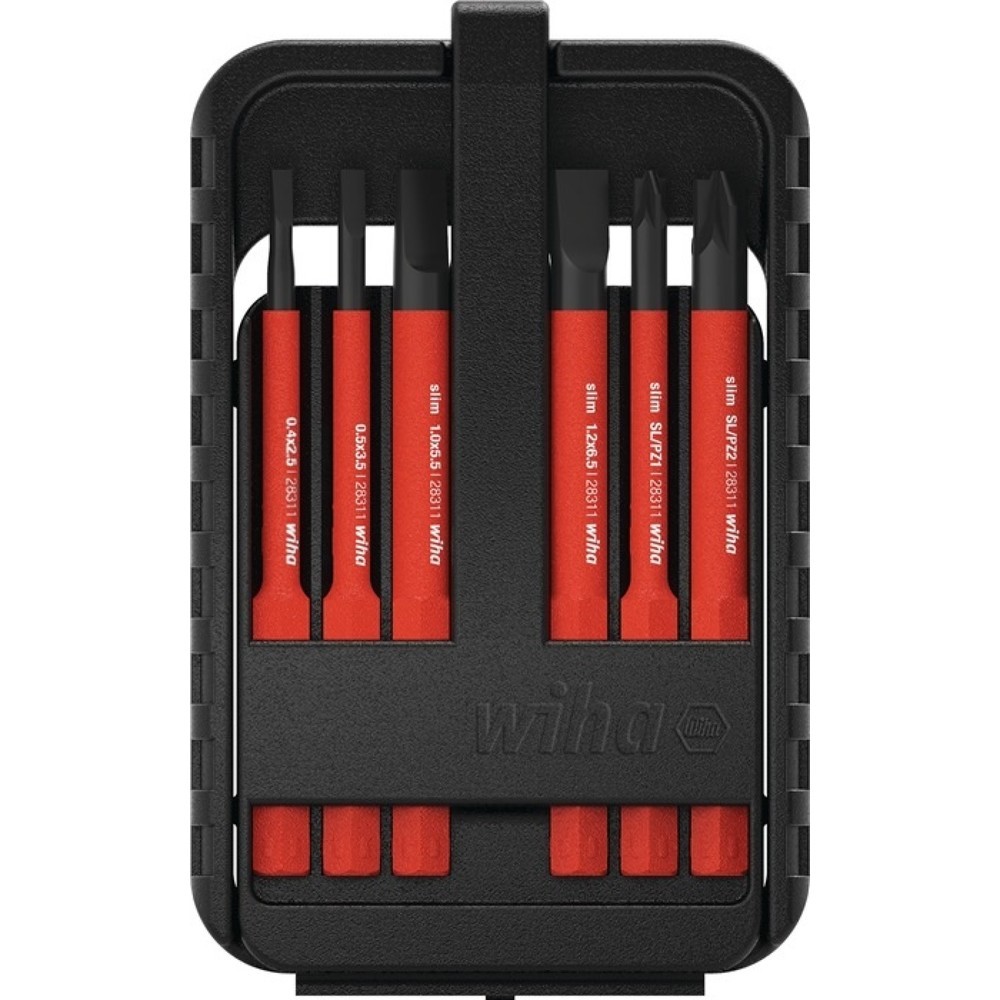 Produktabbildung: wiha Wechselklingensatz slimBit electric 12-tlg.Schlitz/PH/(+/- PZD)Torx®