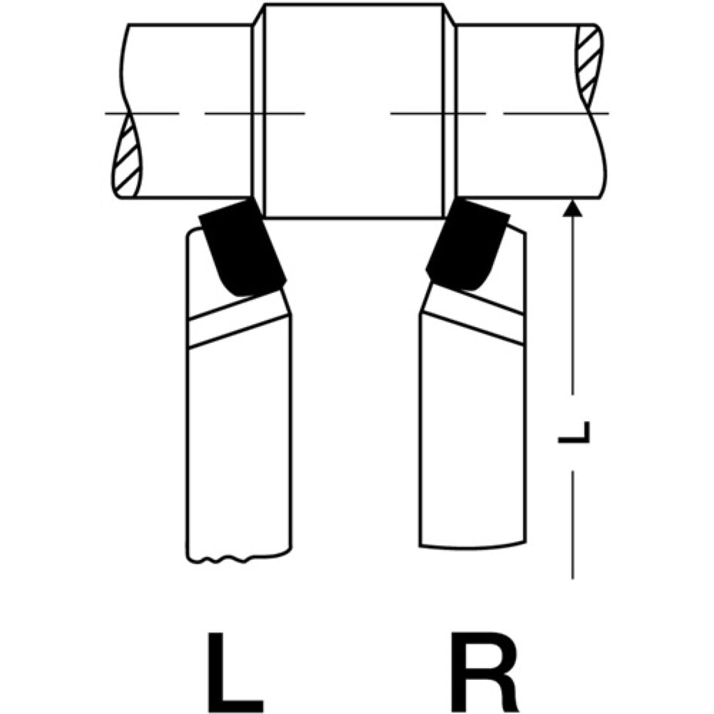 Produktabbildung Nr. 2: Drehmeißel DIN 4971ISO1 12x12mm HM P25/P30 li. ger. Wilke