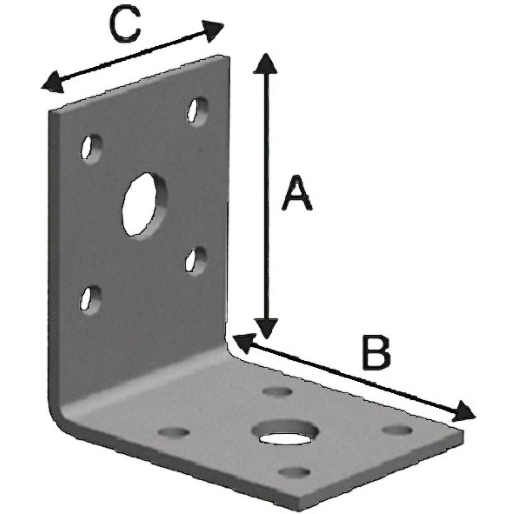 Produktabbildung: Winkelverb.FLVW40/100 FLVW40/100 53x53mm S.2,5mm 100 St./VE SIMPSON STRONG TIE