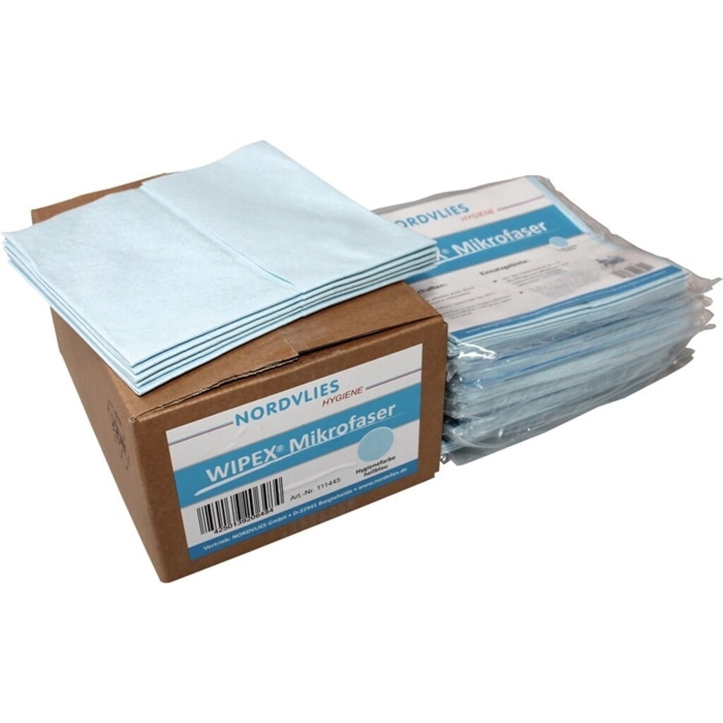 WIPEX Mikrofaser-Wischtuch, blau, L400xB380ca. mm Produktabbildung: WIPEX Mikrofaser-Wischtuch, blau, L400xB380ca. mm