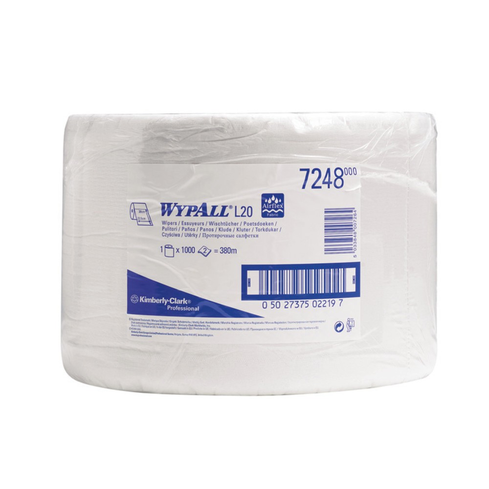 Produktabbildung Nr. 2: Wischtücher WYPALL L10 Extra+, HxB 385 x 235 mm, 1.000 Tücher, blau