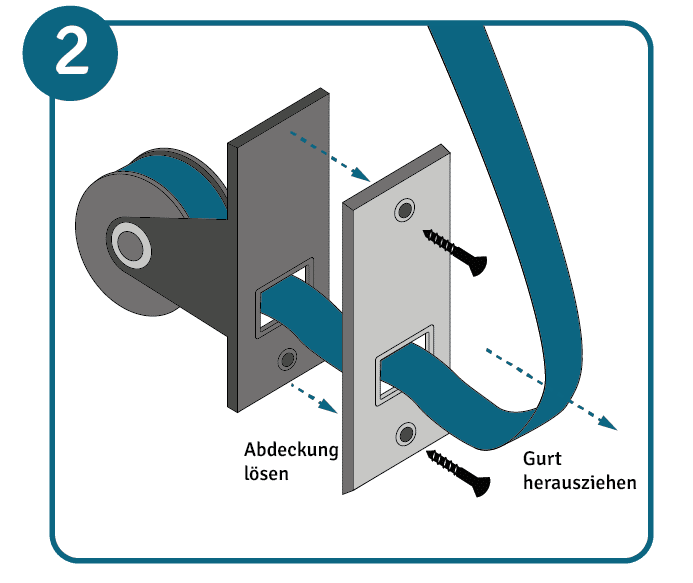 Rolladenmotor einbauen Anleitung Schritt 2