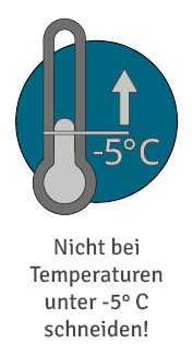 Baumschnitt: Thermometer unter - 5 Grad