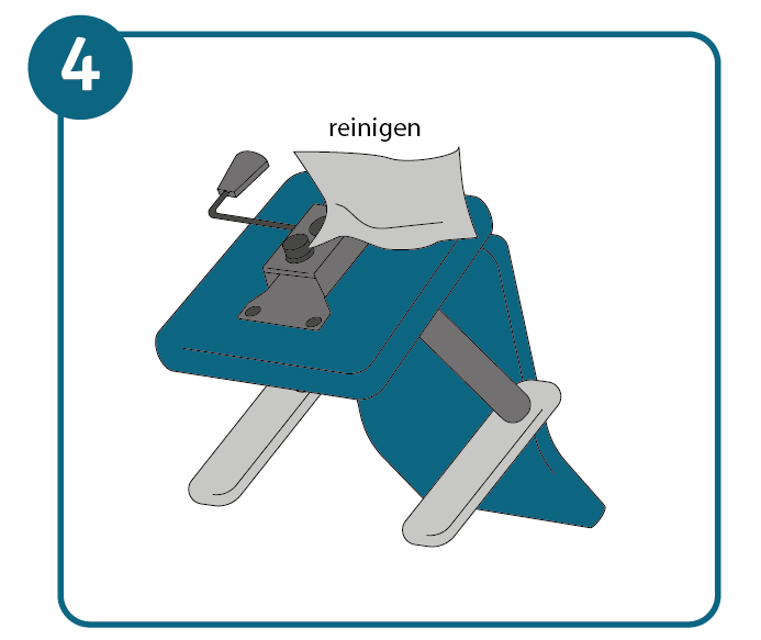 Bürostuhl Gasdruckfeder wechseln Schritt 4: Bauteile reinigen
