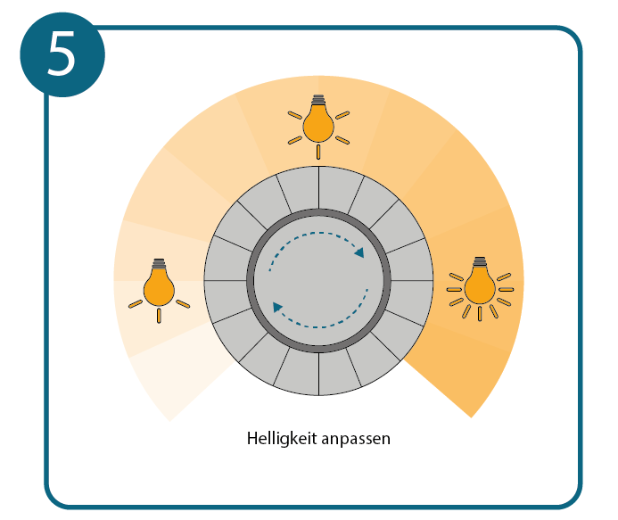 Die Helligkeit bei der Beleuchtung am Arbeitsplatz anpassen