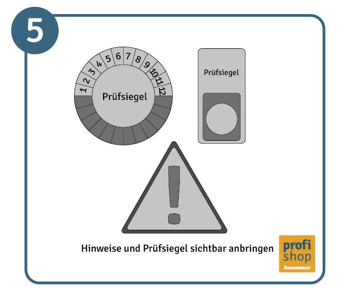 Prüfsiegel für das sichere Arbeiten auf Leitern