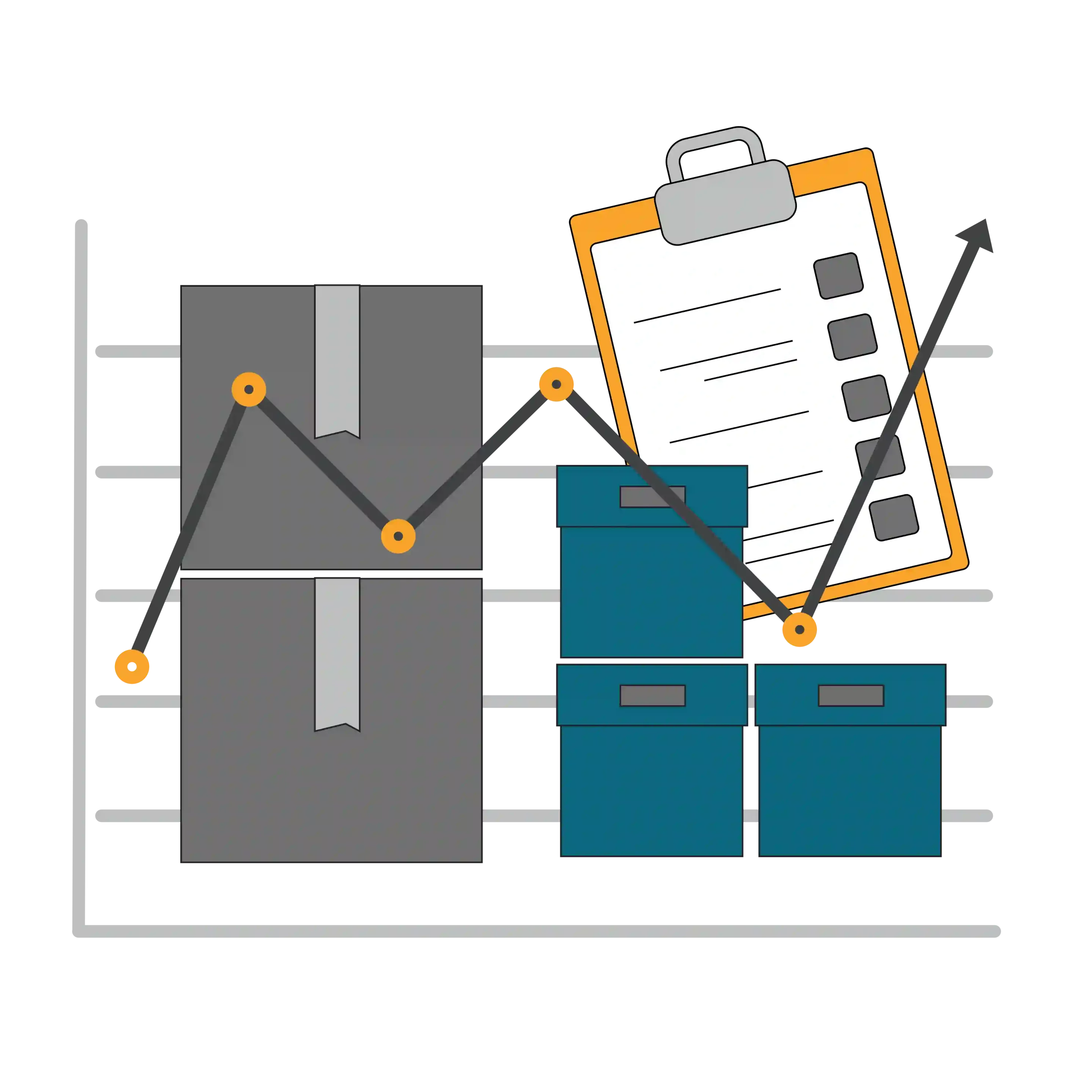 Icon zeigt die Bestandsverwaltung als Bestandteil der Lagerplanung