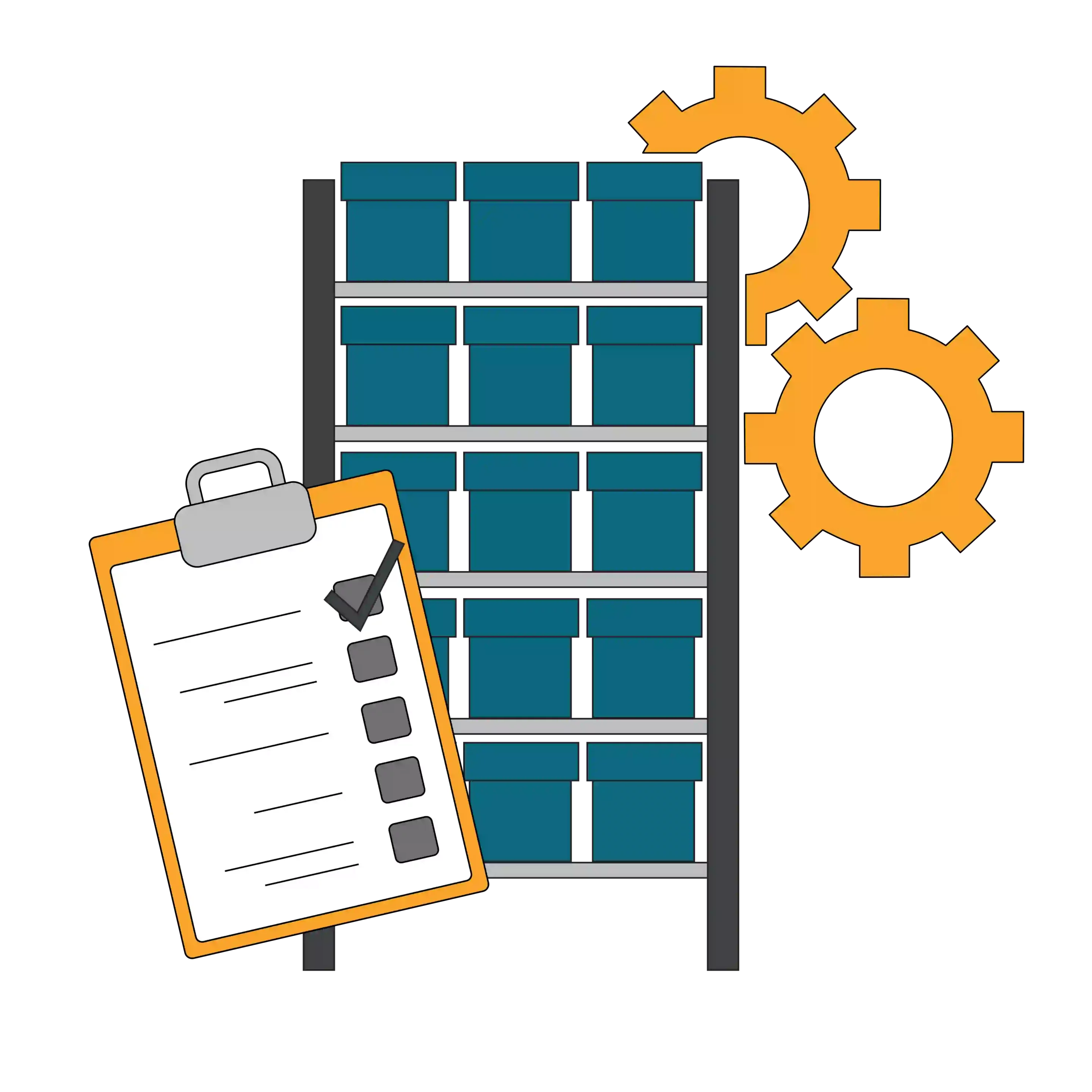Icon zeigt die Lagerorganisation als Bestandteil der Lagerplanung