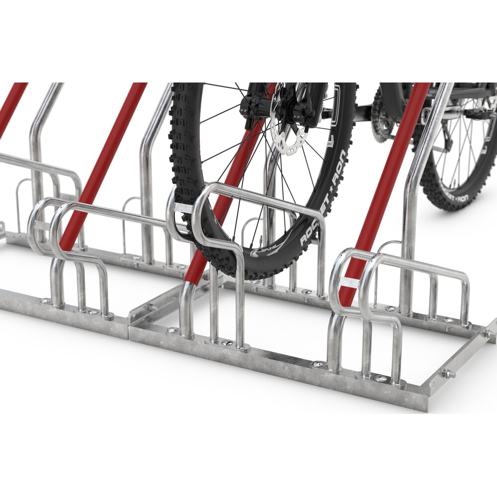 Produktabbildung Nr. 2: wsm® Anlehnbügelparker, einseitige Radeinstellung, 4 Stellplätze