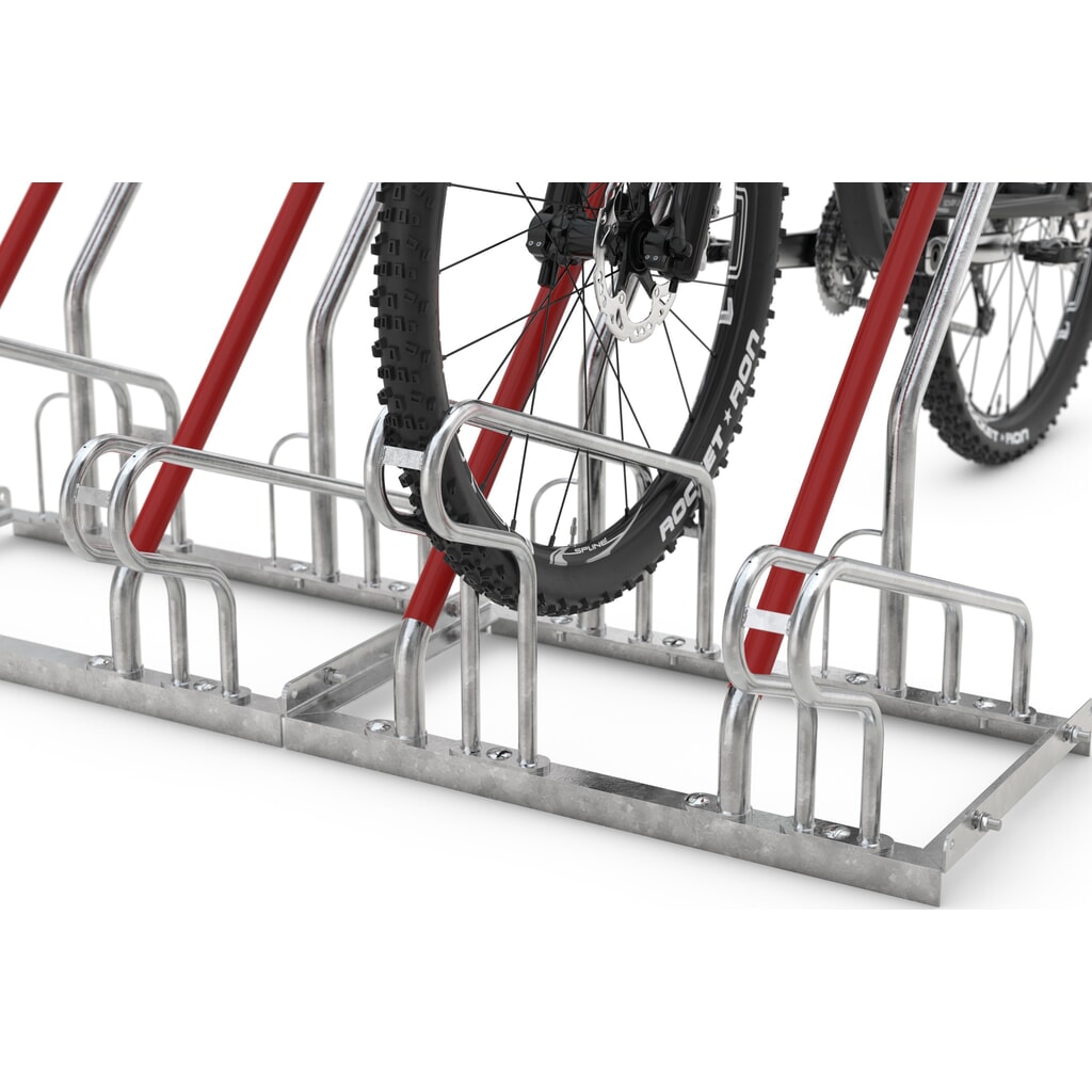 Produktabbildung Nr. 2: wsm® Anlehnbügelparker, einseitige Radeinstellung, 4 Stellplätze