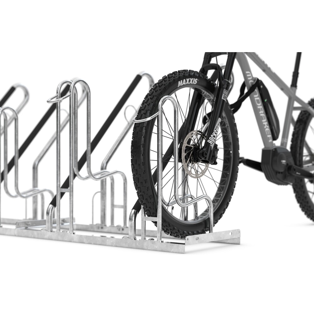 Produktabbildung Nr. 3: wsm® Anlehnparker 4700 XBF, Freiaufstellung, feuerverzinkt, 1-seitige Radeinstellung, 2 Stellplätze, Radabstand 500 mm