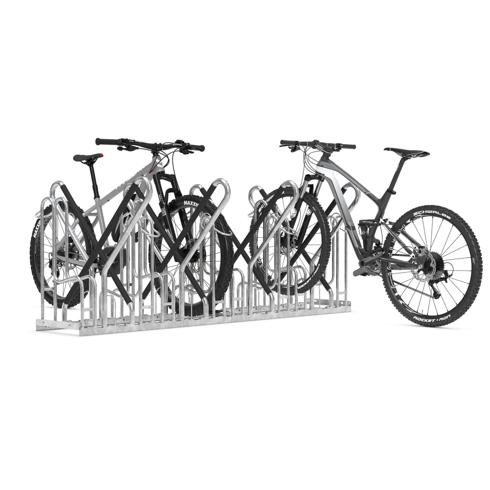 Produktabbildung Nr. 8: wsm® Anlehnparker 4700 XBF, Freiaufstellung, feuerverzinkt, 2-seitige Radeinstellung, 12 Stellplätze, Radabstand 540 mm