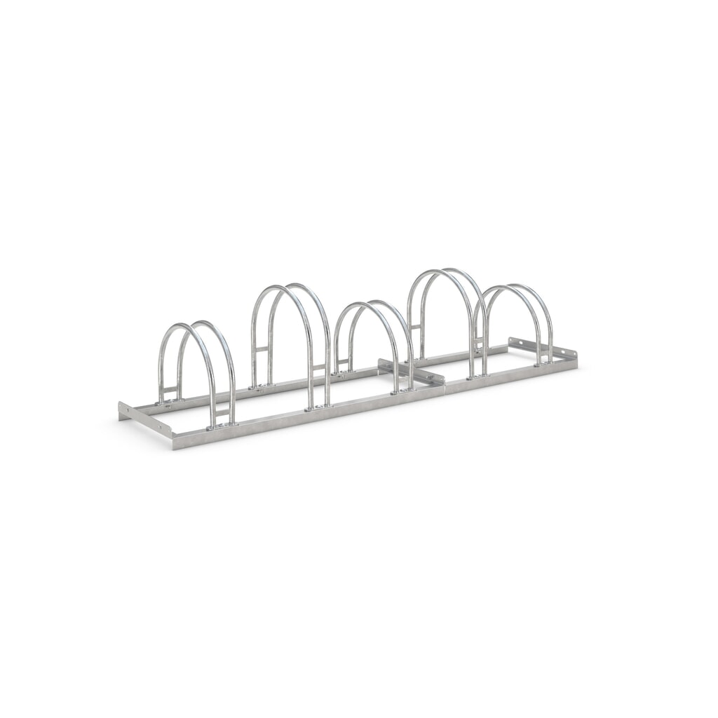 wsm® Bogenparker, 1-seitig, 5 Stellplätze, verzinkt Produktabbildung: wsm® Bogenparker, 1-seitig, 5 Stellplätze, verzinkt