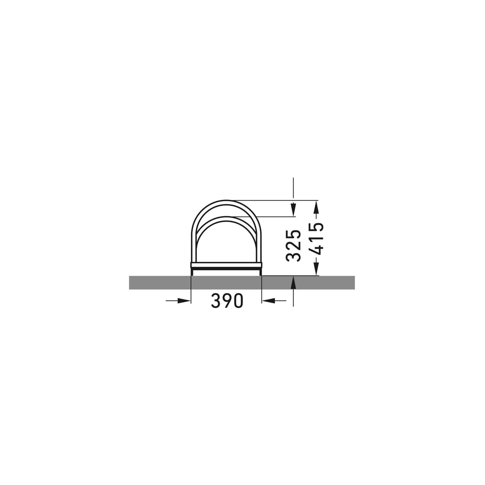 Produktabbildung Nr. 6: wsm® Bogenparker, 1-seitig, 2 Stellplätze, verzinkt
