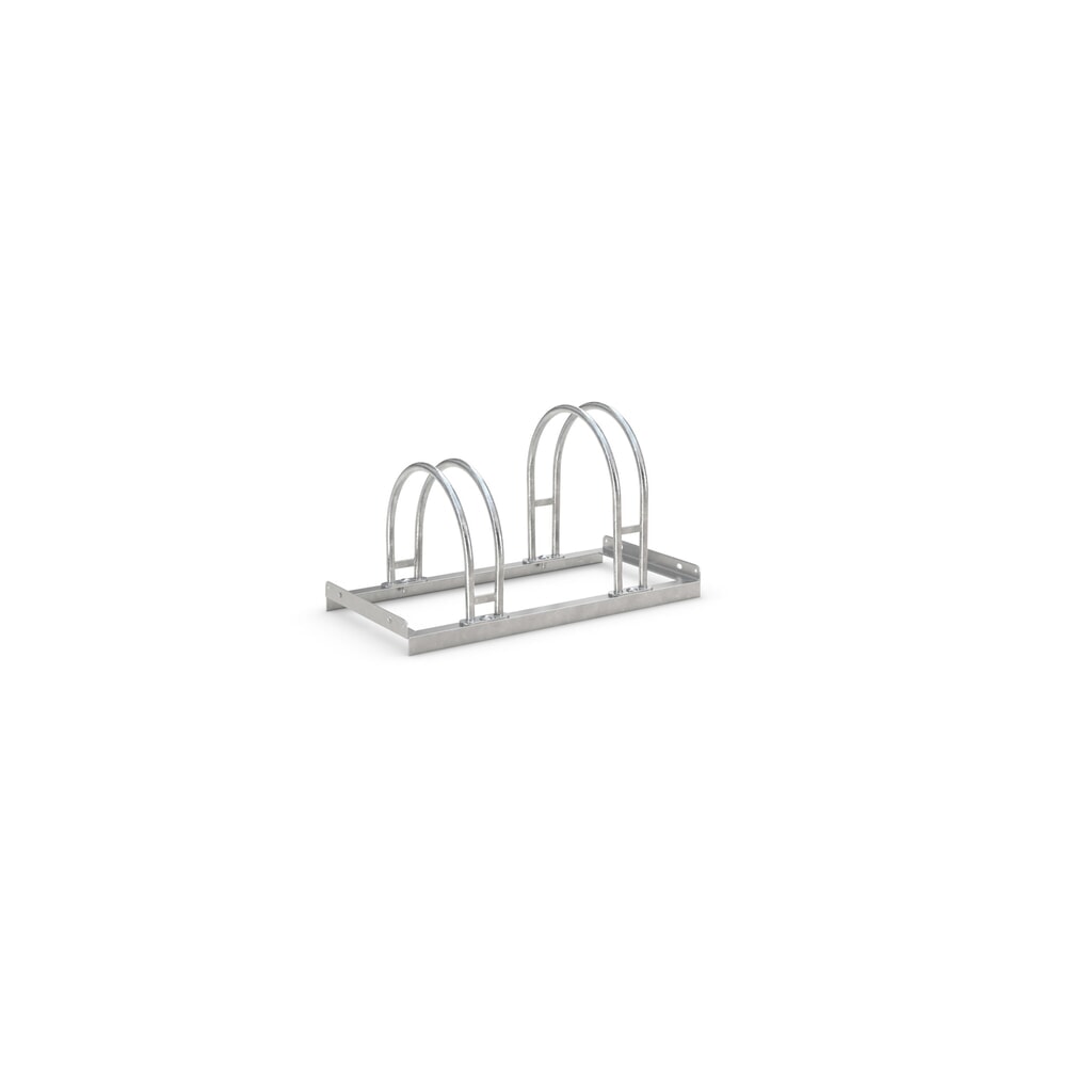 wsm® Bogenparker, 1-seitig, 2 Stellplätze, verzinkt Produktabbildung: wsm® Bogenparker, 1-seitig, 2 Stellplätze, verzinkt