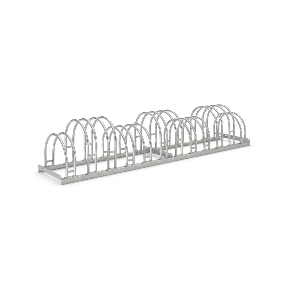 Produktabbildung: wsm® Bogenparker, 2-seitig, 12 Stellplätze, verzinkt