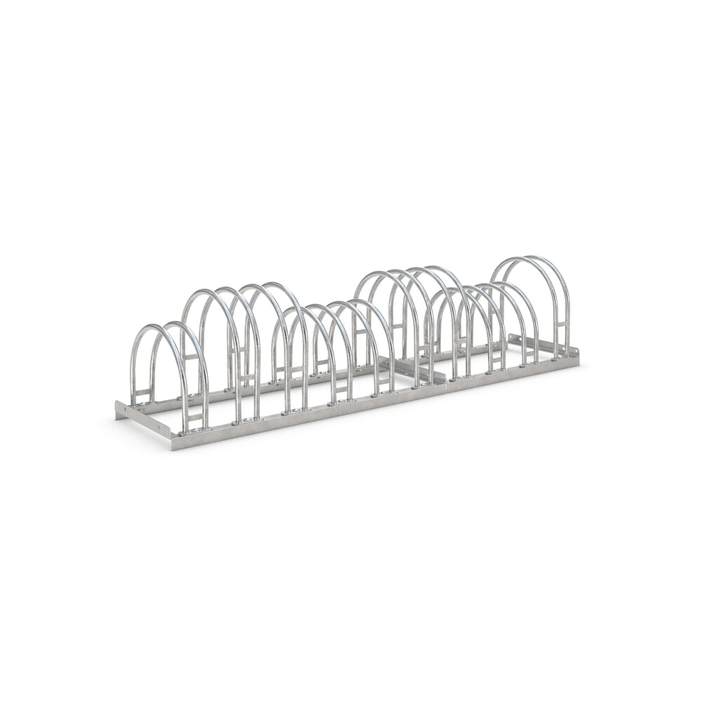 Produktabbildung: wsm® Bogenparker, 2-seitig, 10 Stellplätze, verzinkt