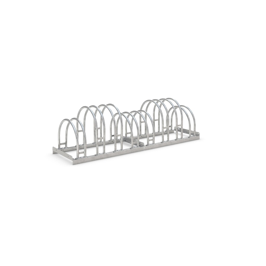 Produktabbildung: wsm® Bogenparker, 2-seitig, 8 Stellplätze, verzinkt