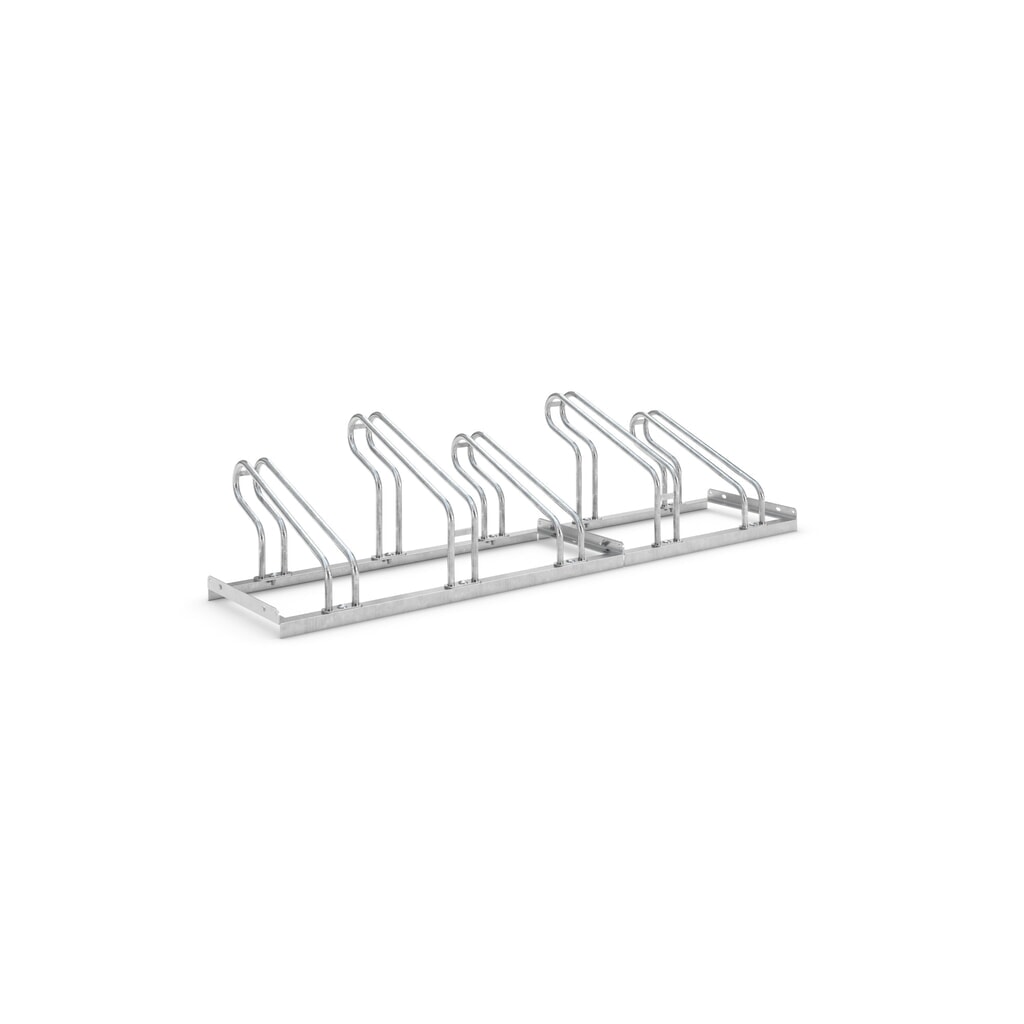 Produktabbildung: Bügelparker, 1-seitig, 5 Stellplätze, verzinkt
