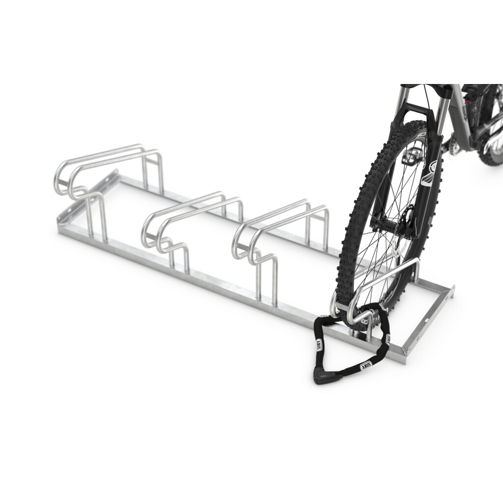 wsm® Bügelparker, 2-seitig, 6 Stellplätze, verzinkt Produktabbildung Nr. 2: wsm® Bügelparker, 2-seitig, 6 Stellplätze, verzinkt
